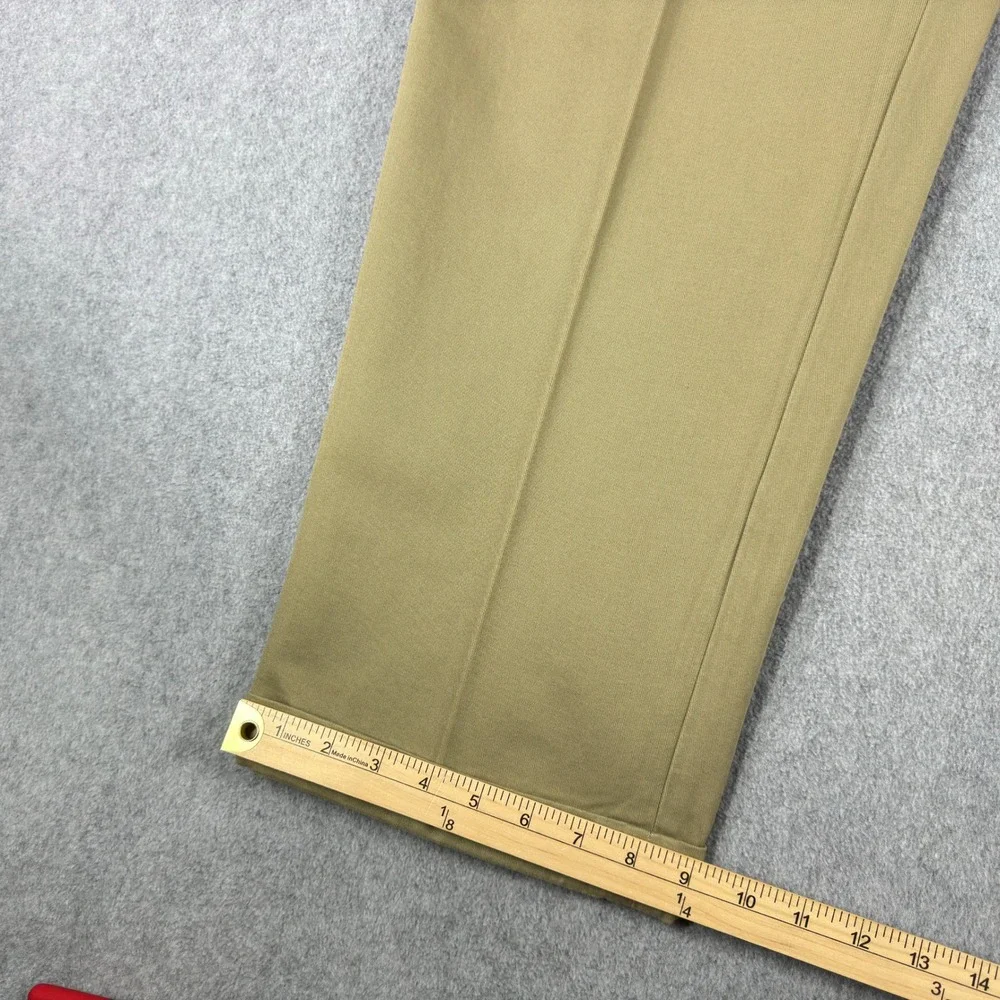 Brooks‎ Brothers Elliot Chino Pant Men 36x30 Beige Cuff Pleated Khaki